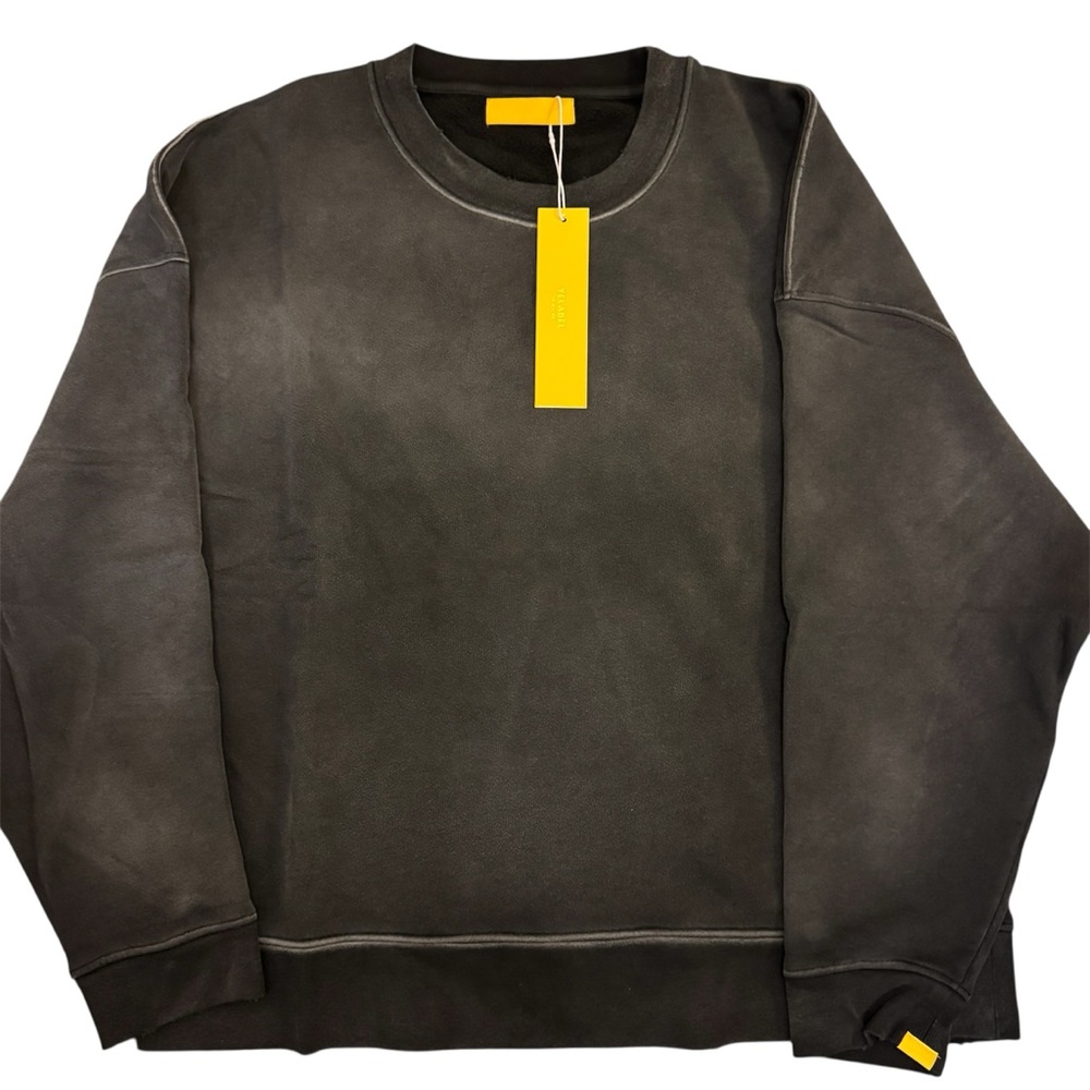 Yellow Label Yelabel Cozyyy Crew Spray Faded Black Sweatshirt Unisex Sz XL/XXL